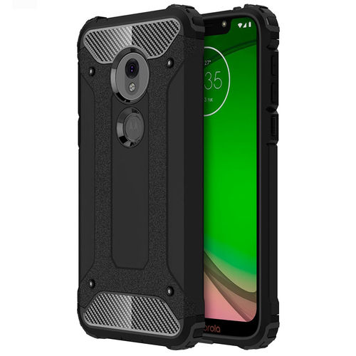 Military Defender Shockproof Case for Motorola Moto G7 Play - Black